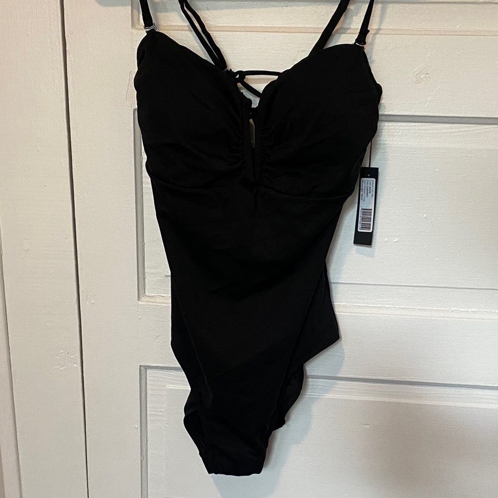 TA3 Black Converty One-Piece Swimsuit Size L reg/long